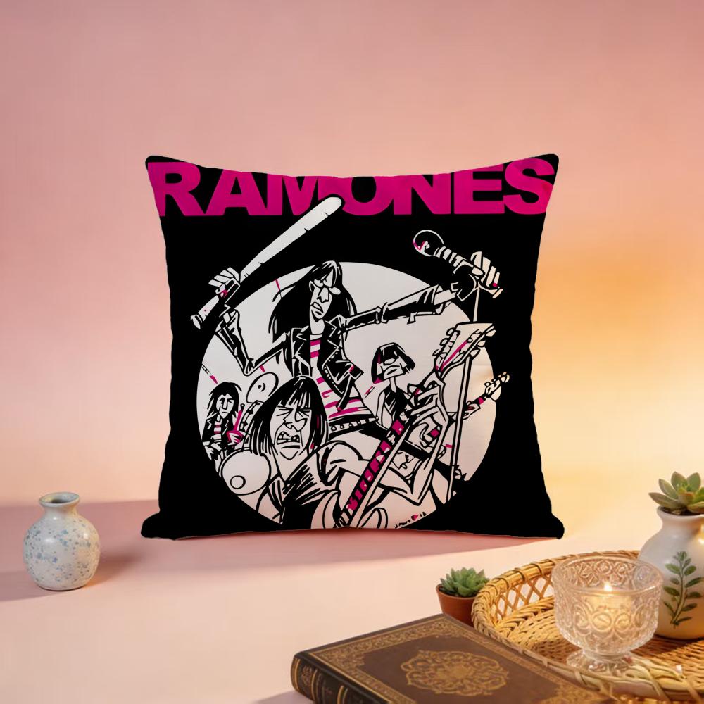 Trending RRamonesed Cushion Cover Premium SkinFriendly Pillow Case MultiPurpose for Home Office Travel