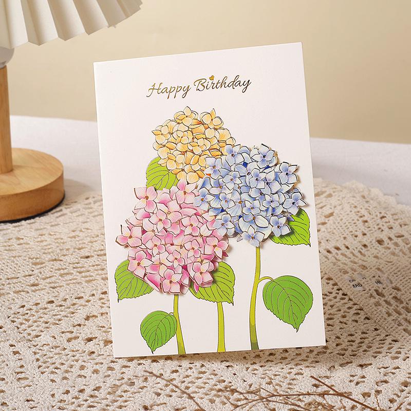 Chenfan Creative Hot Stamping Birthday Cards with Envelopes