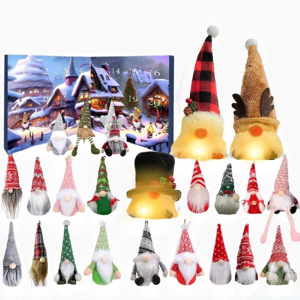 Gnome Advent Calendar ,Gnome Advent Calendar  Countdown, Gnome Advent Calendar Table Decorations Holiday Home Decora