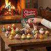 Mini-Hühnerfiguren 24-Tage-Adventskalender Bauernhoftiere Countdown Süße Überraschung Blindbox Spielzeugboxen mit Hühner- und Hahn-Design für Weihnachten
