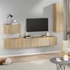 4 piece TV Cabinet Set Sonoma Oak Effect Particleboard