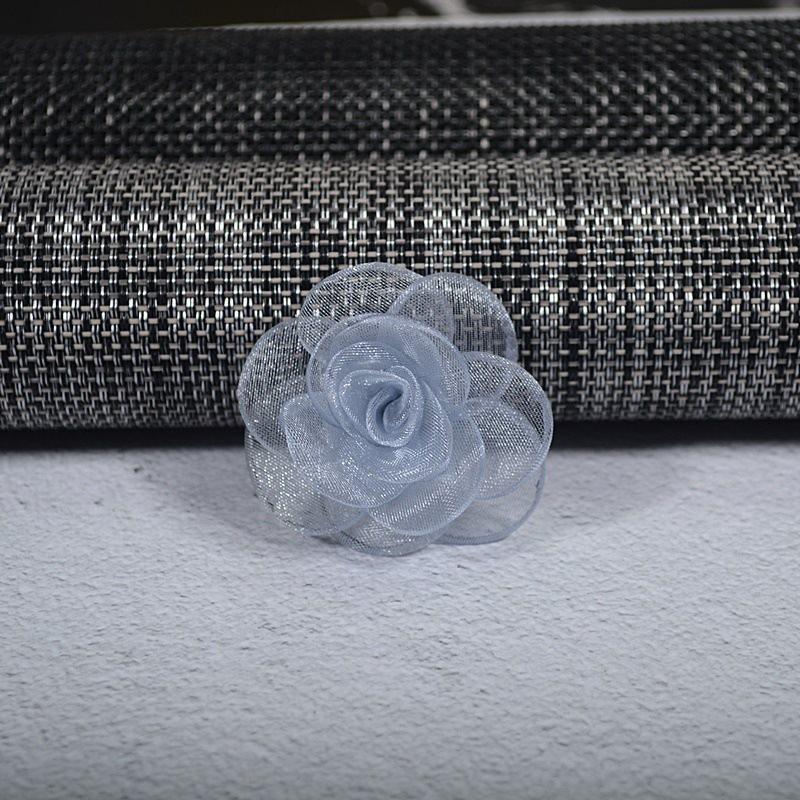 Korean Style 15-Piece Gauze Snow Fabric Flowers for DIY Clothing, Hair Clips, Jewelry Accessories