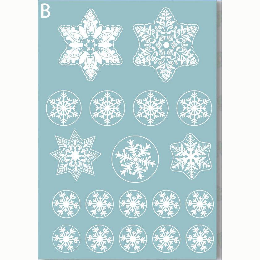Christmas Window Cling Stickers with Reindeer, Santa Claus, and Snowflakes - Removable and Reusable Static Cling Vinyl for Festive DIY Decoration
