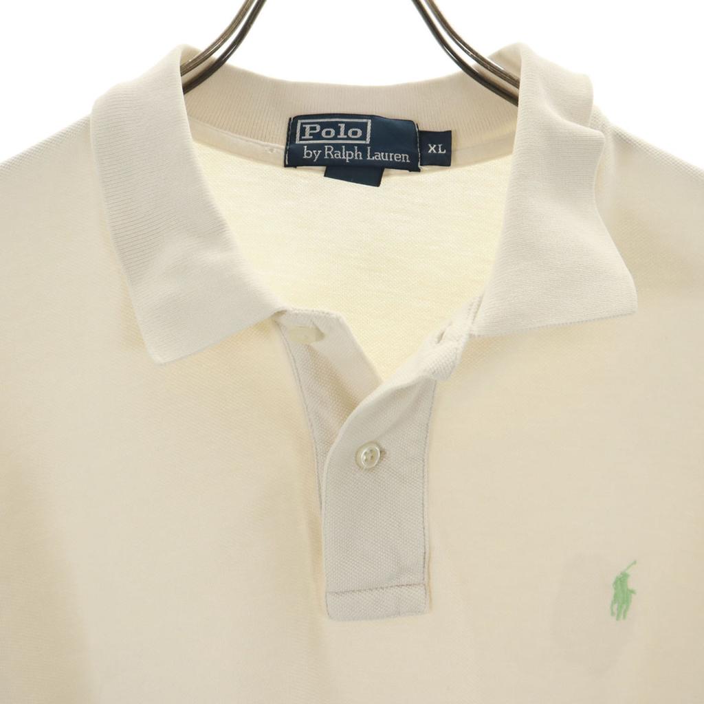 Polo by Ralph Lauren Short Sleeve Polo Shirt XL Ivory Fawn Men's Used