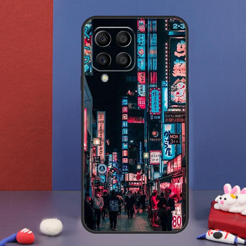 Japanese Night City Aesthetic Case For Samsung Galaxy M13 M53 M06 M16 M31 M11 M35 M55 M15 M56 M36 M12 M32 M52 M14 M34 M54