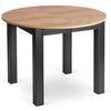 Round Extendable Table Harry 102-142 Cm Oak Craft/Black Modern
