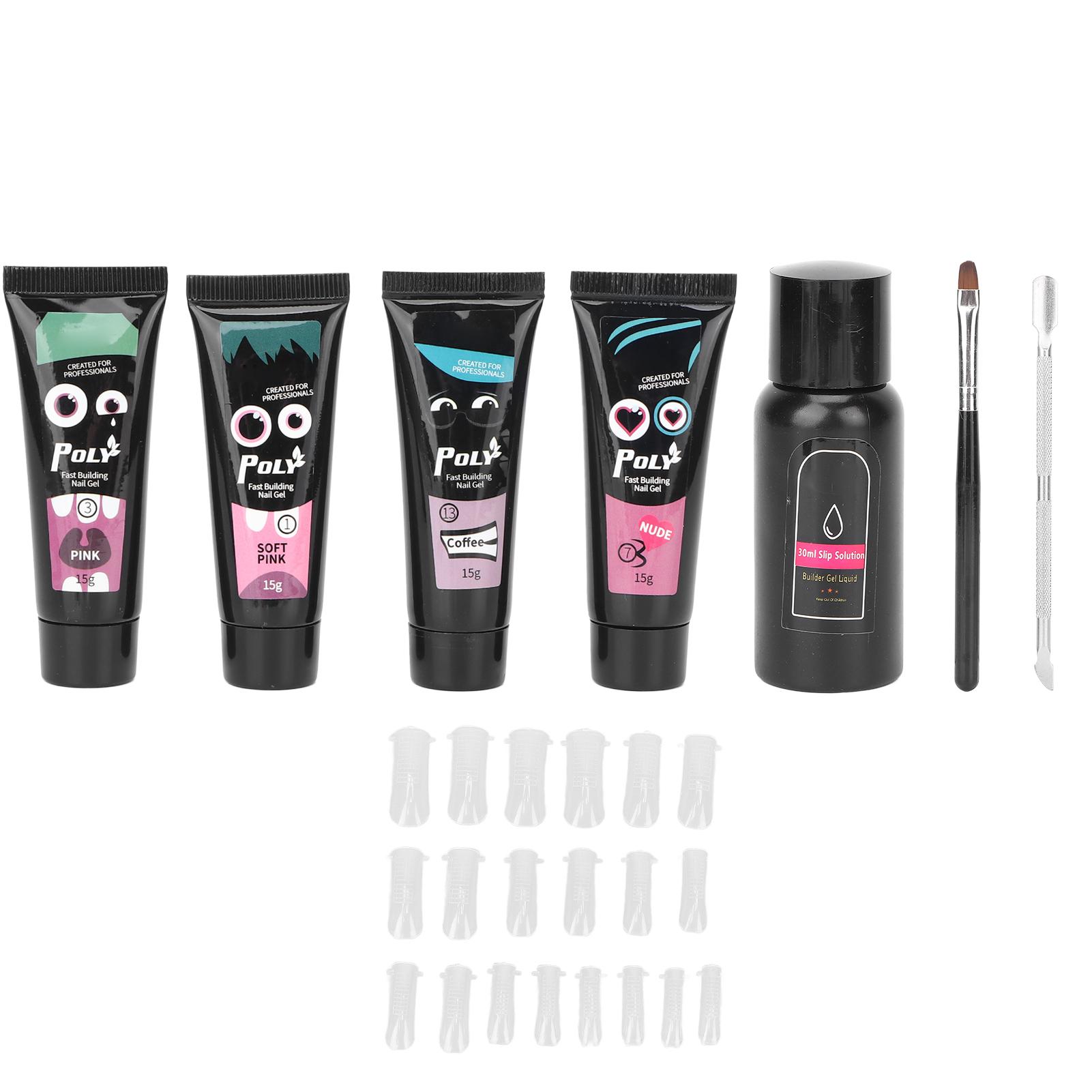 

Набор гелей для наращивания ногтей, домашний салон, портативная кисть для кончиков ногтей, раствор для скольжения, толкатель для кутикулы, инструмент для дизайна ногтей