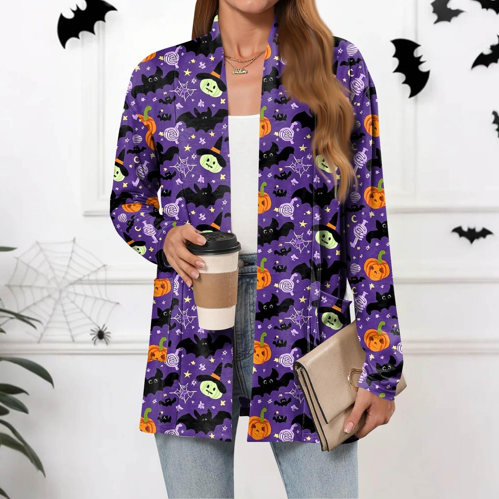 

Женские легкие кардиганы с открытой передней частью, с длинными рукавами, повседневные, свободные, тонкие кардиганы с карманами M фиолетовый