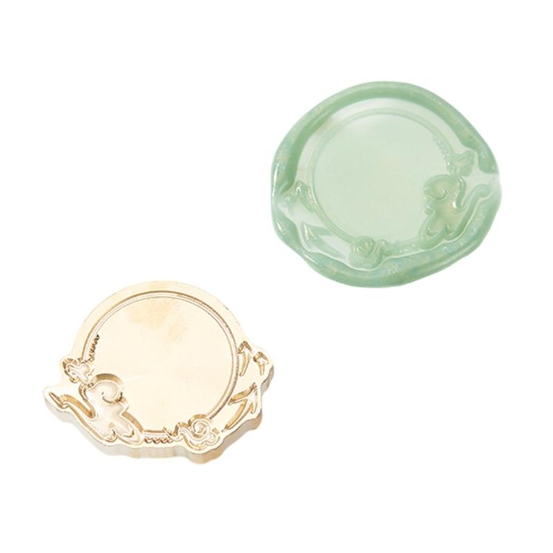 Sealings Wax Stamp Head for Envelope Invitation Card DIY Scrapbooking Flower Photo Frame Seal Stamp Head Replacement