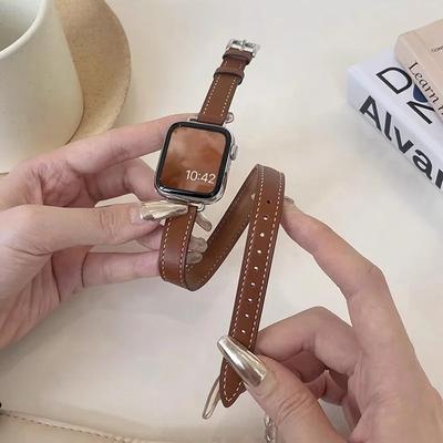 Hochwertige Lederschlaufe Für Apple Watch Armband Damen 10/9/8/7/6/5/4/3/2/1 SE 38mm 40mm 41mm 42mm 44mm 45mm 46mm 49mm Armband