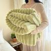 LISM Faux Rabbit Fur Milk Velvet Blanket