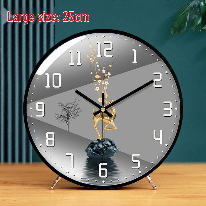 Elegant Multifunctional Clock: Desk, Wall, Table, or Floor Use – Light Luxury Ornament with Simple Pendulum