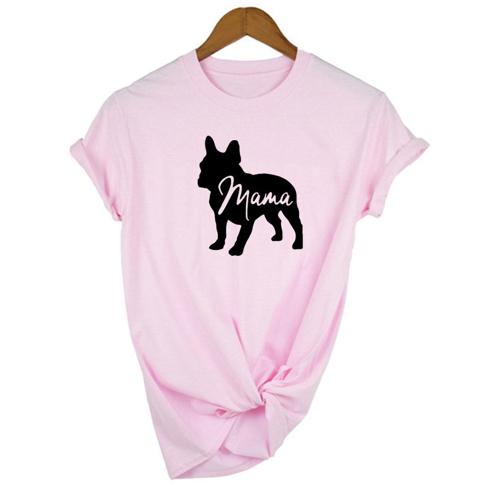 French Bulldog Mama Print T Shirt For Dog Owners Dog Mom Pet Lover Mom Life Mother