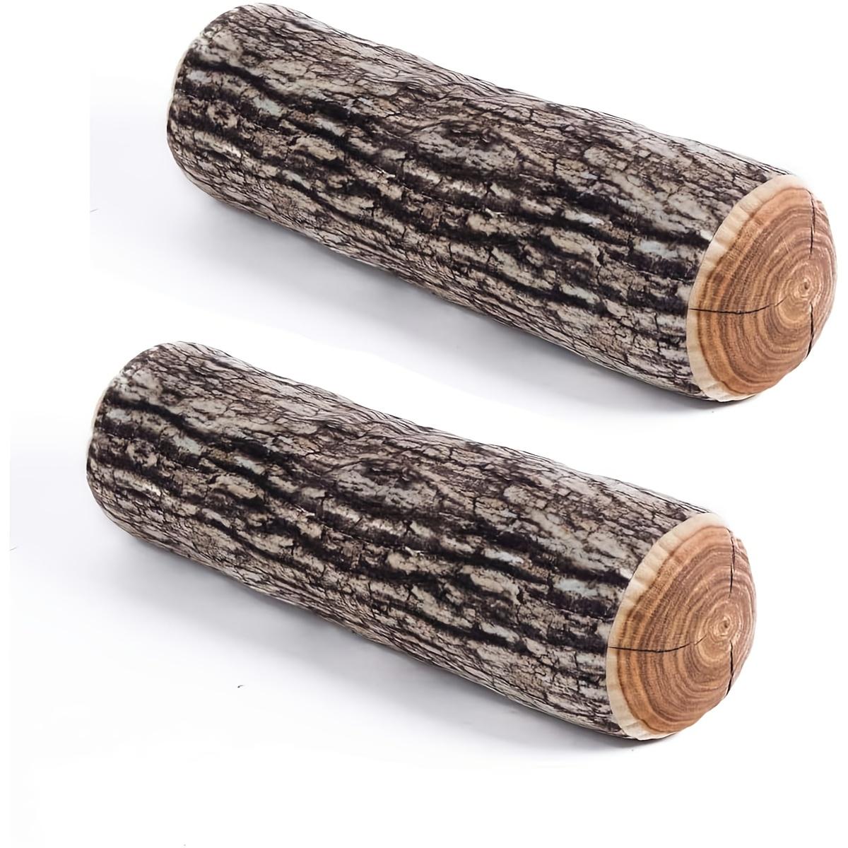 

3D Tree Trunk Pillow - Comfy & Fun Home Decor for Sofa, Bedroom, Floor. 2pcs Set. чорний