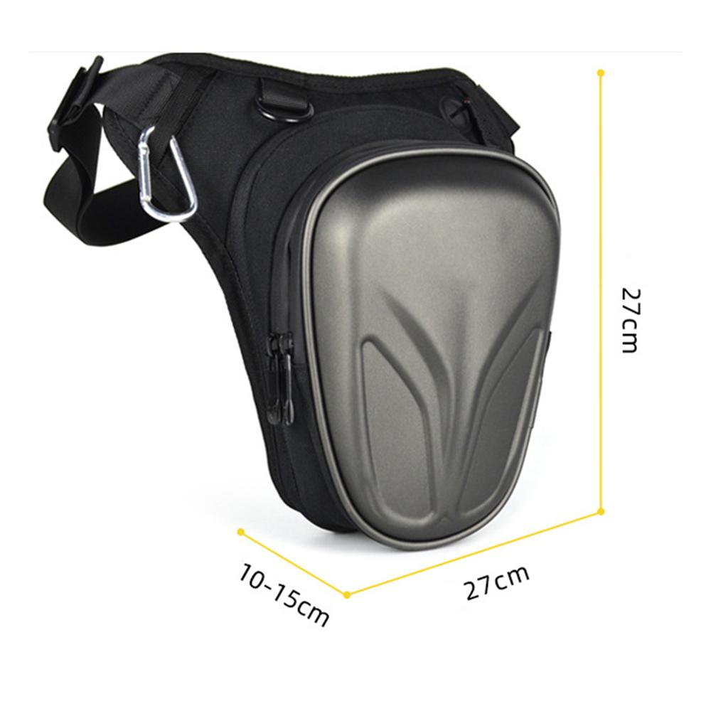 1x Carbon Fiber Look Hard Shell Motorcycle Bag Leg Bag Hip Waist Pack Waterproof