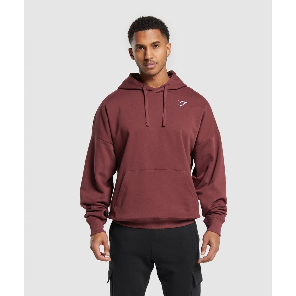 

GYMSHARK Crest Oversized Толстовка Бордовый Коричневый A5A8O RBQV