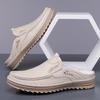 Leisure Walk Men's Casual Shoes Massage Non-slip Leather Muller Shoes Spring Summer Male Half Drag New Trend Slippers Loafers