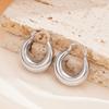 Thick Hoop Earrings, Women's Minimalist Thick Hoop, Daily Basic Jewelry Gifts