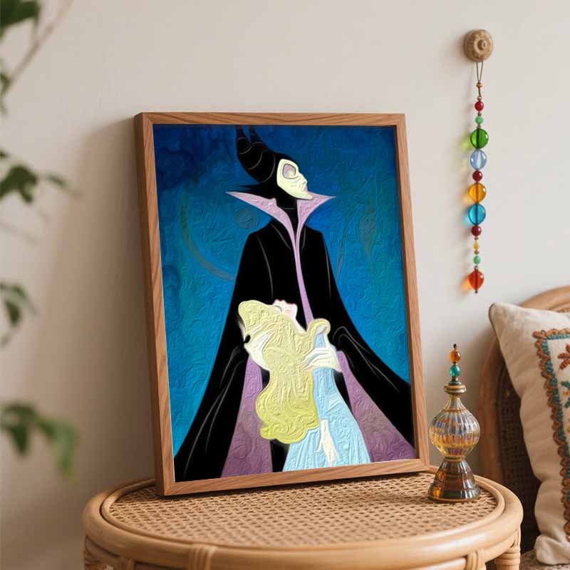 Disney Maleficent and Aurora Oil Painting Kit Home Decor Gift