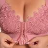 Large Size Front Clasp No-padded Thin Underwear Beautiful Back Seamless Large Chest Push-up Bra