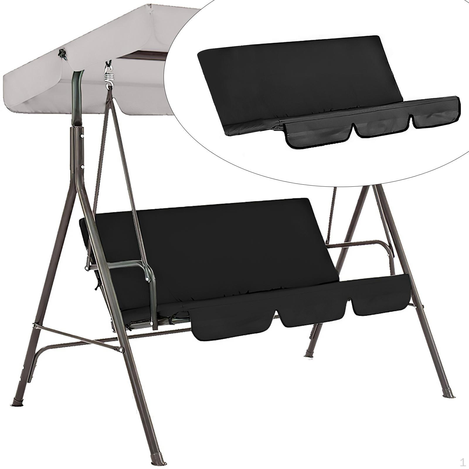 

150x50x10cm Чехол для подушки для патио, устойчивые к атмосферным воздействиям сменные чехлы для сидений, для улицы чёрный