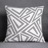 Double Sided Geometric Pillow Cover Minimalist Theme Party Decoration with Gray White Design for Modern Events