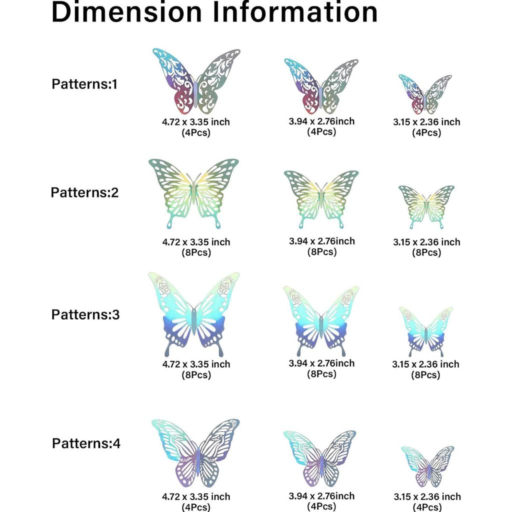 3D Three-dimensional Hollow Butterfly Wall Sticking To The Wall Decoration