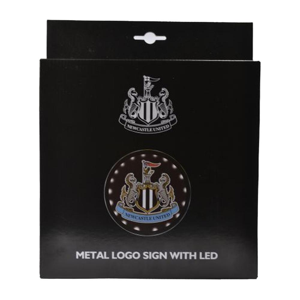 Newcastle United FC Metal Round LED Sign