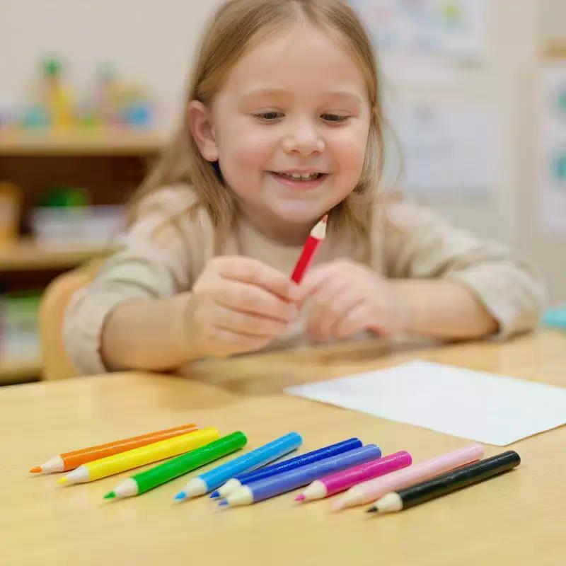 10/12Pcs Kid Pretend Play Toy Dollhouse Miniature Colored Pen Mini Pencil School Supplies Model Doll House Accessories