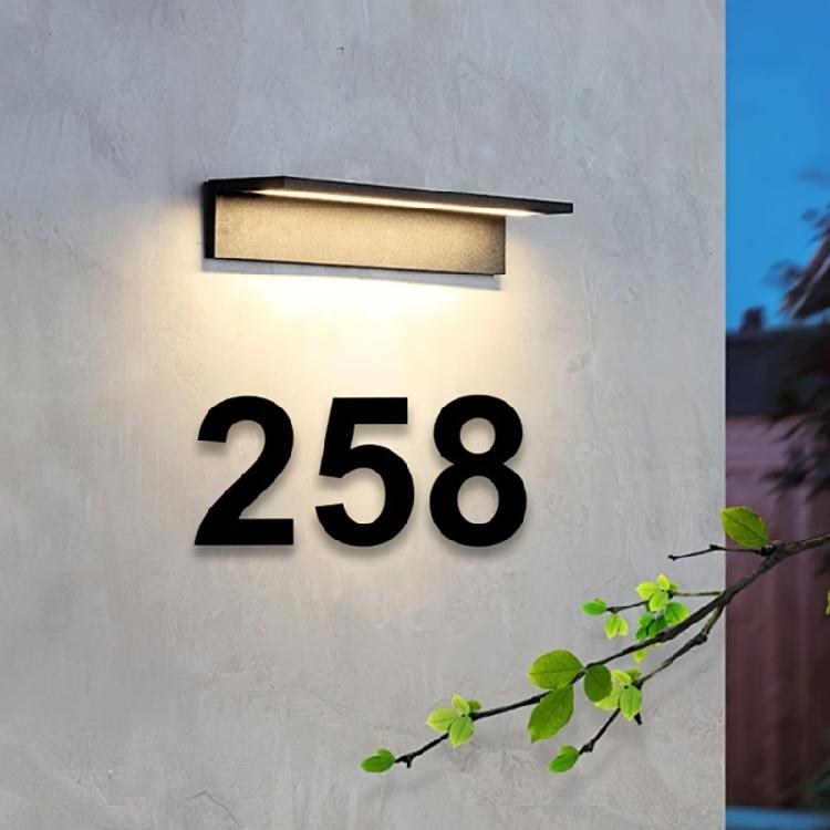 Black Floating Houses Number,Modern Houses Number for Outside,Home Address Number for Outdoor Garage Gate Street Wall