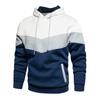 Men's Casual Patchwork Color Hooded Sweatshirt