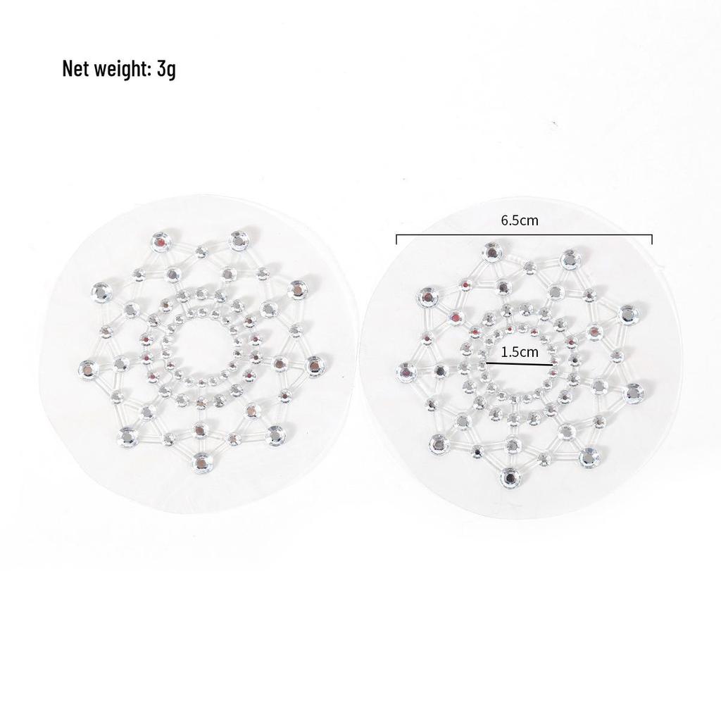 Transparent Rhinestone Nipple Pasties - Erotic SM Adult Toys