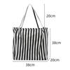 Women's Striped Canvas Bag Shoulder Large Capacity Canvas Tote Bag Simple Small Fresh Tote Bag Fashionable and Versatile