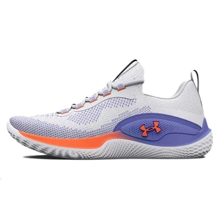 Under Armour UA Flow Dynamic White Purple Orange Men 3026107-100 38.5