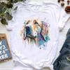 Golden Retriever Hunting Dogs Animal Print T Shirt For Girls Australian Shepherd Dog With Flower Tshirt Unisex Harajuku Shirt