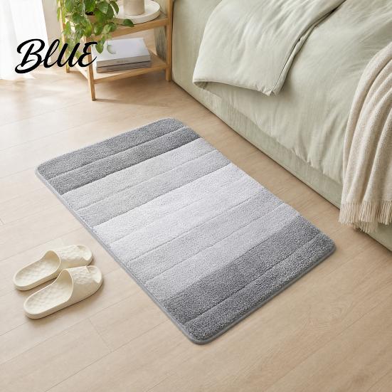 Washable Plush Floor Mat Water-absorbent Rug Quick Color Bathroom Mat Gradient Dry Absorbent Rug Anti-Slip