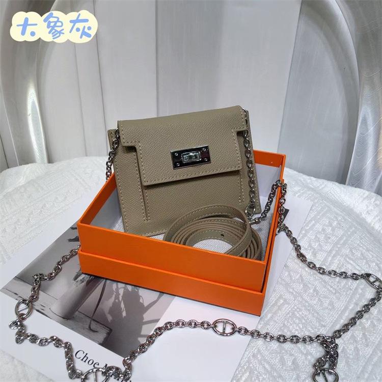 Women's short palm pattern cowhide shoulder crossbody simple new change bag fanny pack wallet card bag integrated bag