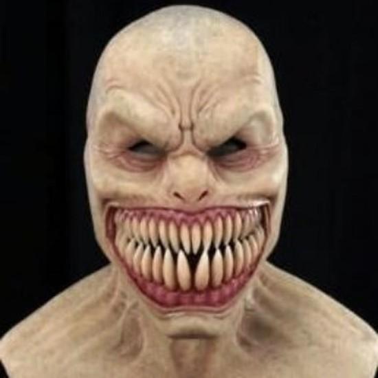 New Halloween Grandpa Wig and Mask Set Bald old man's terrifying mask