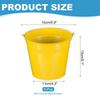 PATIKIL Small Metal Buckets with 6 Pieces Mini Galvanized Buckets for Craft Party Favorite Yellow 5.9"x5.1" Handles, Decorations,