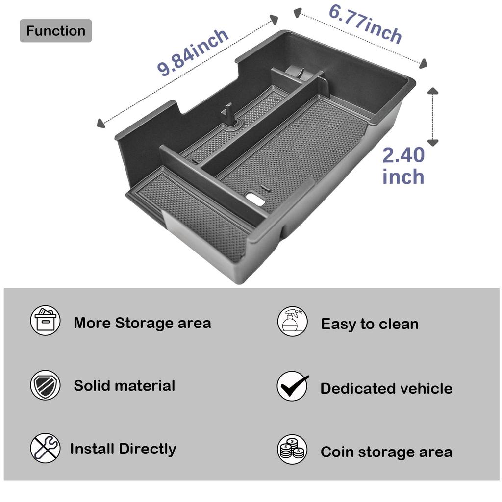 Sixthsmoy For Nissan Murano 2025-2025 Center Console Tray Accessories Armrest Storage Organizer Car Secondary Storage Box Tray