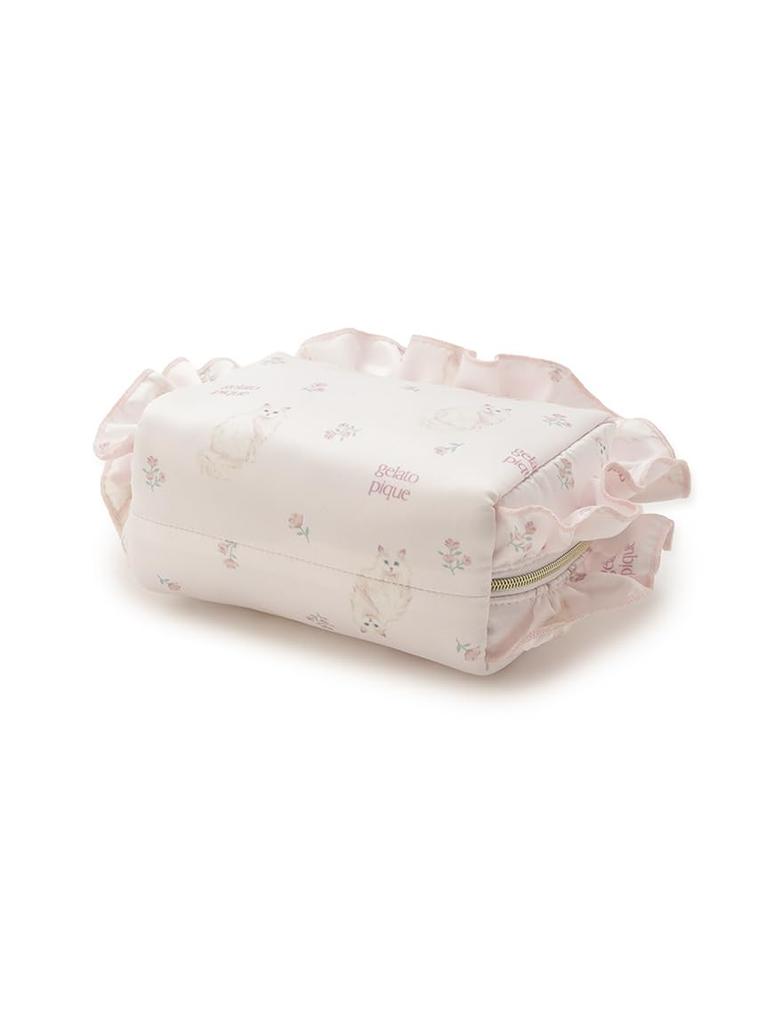 gelato pique Flower Cat Print Pouch PWGB261604 Pink Free Size Women's