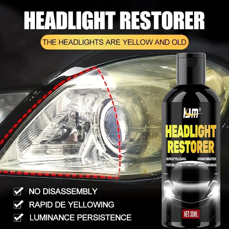 Professional car headlight restoration paste, easy-to-use headlight maintenance kit, scratch repair, restores oxidized,yellowing