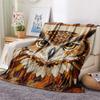 1PC Quilt Art Print Flannel Blanket, High quality Comfortable for All Seasons, Home Decor, Warmth and Comfort, Perfect for Christmas Gifts