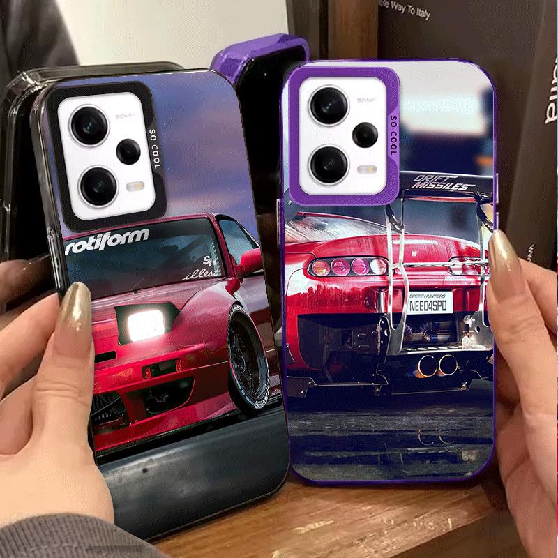 Japan JDM Sports Cars Theme Soft Phone Case for Xiaomi Redmi Note 13 14 15 Pro Plus 12S 12 11S 11 11T 10S 10 Shockproof Cover Ba