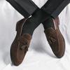 Fashion Luxury Men Walking Shoes Brand Mens Slip On Shoes 2024 Leather Fashion Casual Footwear Men Lightweight Male Comfortable Loafers