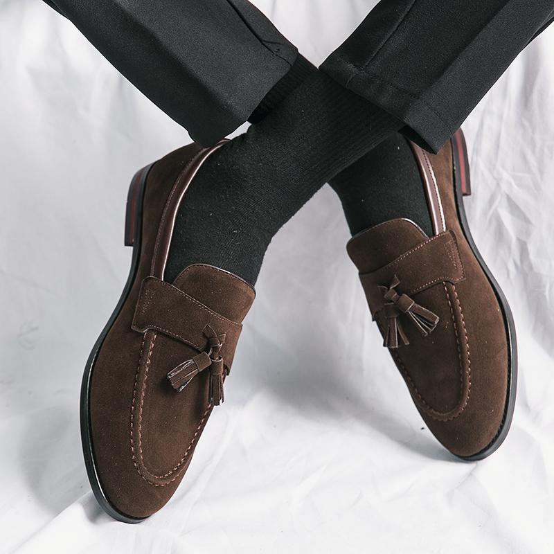 Fashion Luxury Men Walking Shoes Brand Mens Slip On Shoes 2024 Leather Fashion Casual Footwear Men Lightweight Male Comfortable Loafers
