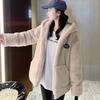 Autumn and Winter New Imitation Lamb Wool Thickened Loose Medium and Long Imitation Fur Coat Women's Plush Hooded Coat