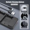 Camera Battery Charger Kit 7.4V 2600mAh Battery 2 Slot Battery Charger USB Charging Cable for NP F550 F570