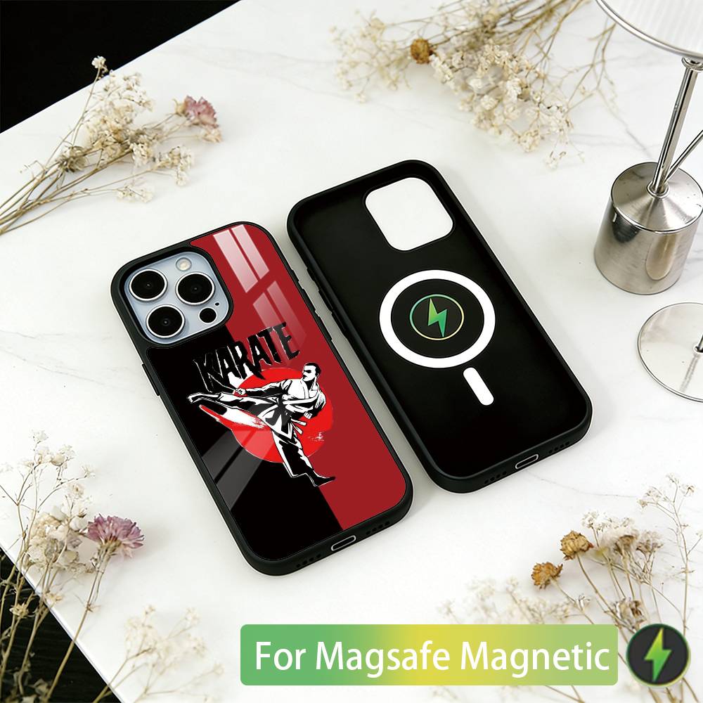 Karate Phone Case For iPhone17,16,15,14,13,12,11 Plus,Pro Magnetic with Magsafe Wireless Charging