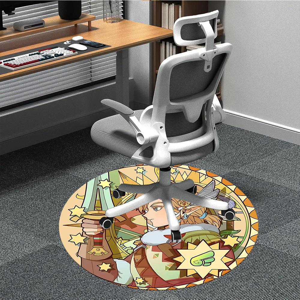 

1pc The Legend of Zelda Office Round Area Rug, Under Office Chairs Bedroom Living Room Home Decor, Room Decoa1016192 80cm by 80cm